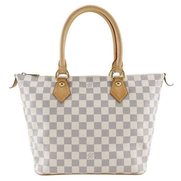 LOUIS VUITTON Saleya PM Handbag N51186 White Damier Azur Canvas Women - Picture 1 of 12
